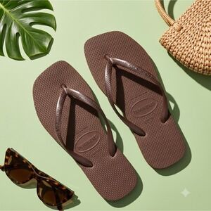 W's 9/10 | Havaianas Square Solid Dark Brown | SQRE0018